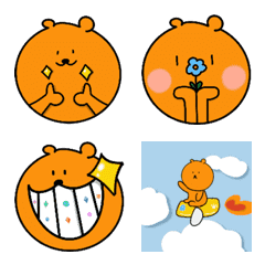 [LINE絵文字] Kanchi, a tangerine bearの画像