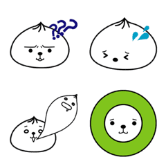 [LINE絵文字] White bao bao-newの画像