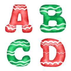 [LINE絵文字] Cutie Christmas Fontの画像