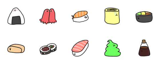 [LINE絵文字]Sushi Lineの画像一覧