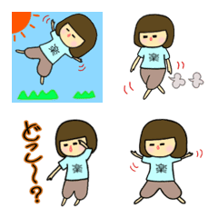 [LINE絵文字] 無気力むっちゃんの絵文字 【修正版】の画像