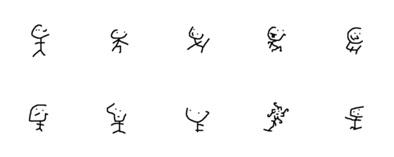 [LINE絵文字]I am Stickman？の画像一覧