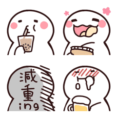 [LINE絵文字] FatWhiteMan Emojiの画像