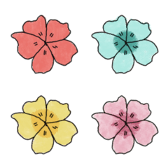 [LINE絵文字] Colorful Flower1の画像