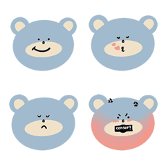 [LINE絵文字] Little baby blue bearの画像