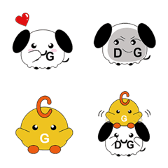[LINE絵文字] Chicken and Dogの画像