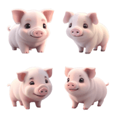 [LINE絵文字] Happy Little Piggyの画像