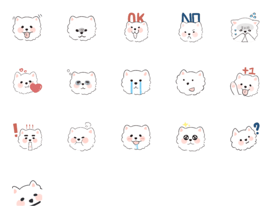 [LINE絵文字]Samoyeds  2023 LET'S DRAWの画像一覧