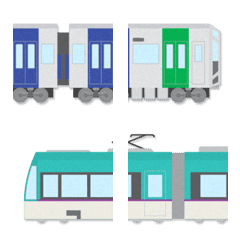 [LINE絵文字] つながる 遊べる 電車 絵文字 24の画像