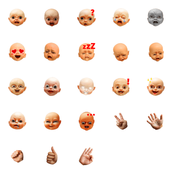 [LINE絵文字]Creepy Doll Stickerの画像一覧