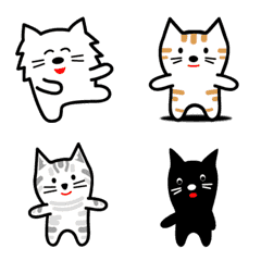 [LINE絵文字] いろいろな猫がダンスをしています。の画像