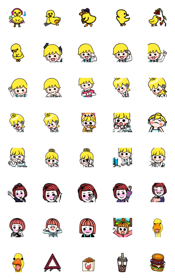 [LINE絵文字]69th Magic girl's various Expressionsの画像一覧