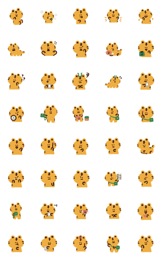 [LINE絵文字]Tiger in the 12 zodiac signs2の画像一覧