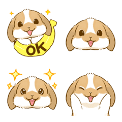 [LINE絵文字] もふもふ♡ロップイヤー絵文字の画像