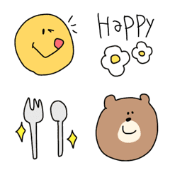 [LINE絵文字] 【happyえもじ】の画像