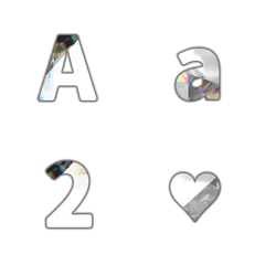 [LINE絵文字] ダイヤモンド ♥ ABC 123 英語 数字の画像