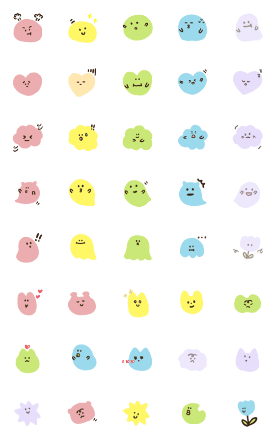 [LINE絵文字]Cute Emoji can use130の画像一覧