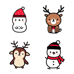 [LINE絵文字] happy merry christmas santa snowman_02の画像