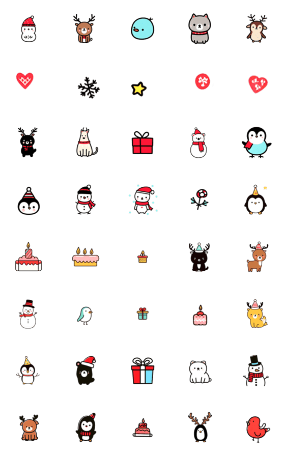 [LINE絵文字]happy merry christmas santa snowman_02の画像一覧