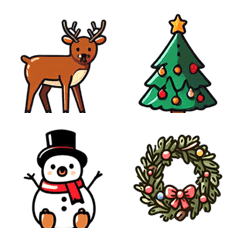 [LINE絵文字] happy merry christmas santa snowman_10の画像