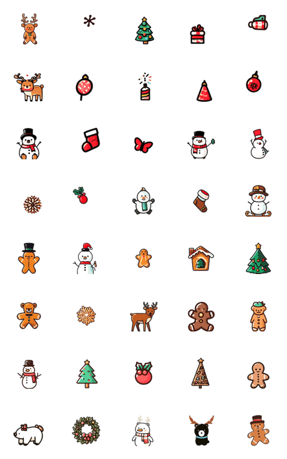 [LINE絵文字]happy merry christmas santa snowman_10の画像一覧