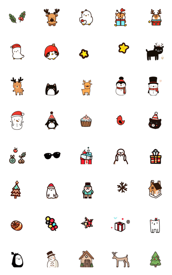 [LINE絵文字]happy merry christmas santa snowman_07の画像一覧