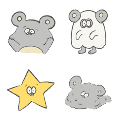 [LINE絵文字] Mochi mouse emojiの画像