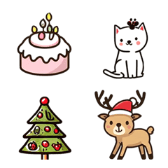 [LINE絵文字] happy merry christmas santa snowman_05の画像