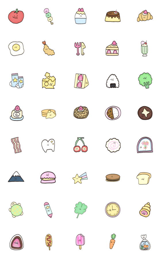 [LINE絵文字]kawaii stuff v.1の画像一覧