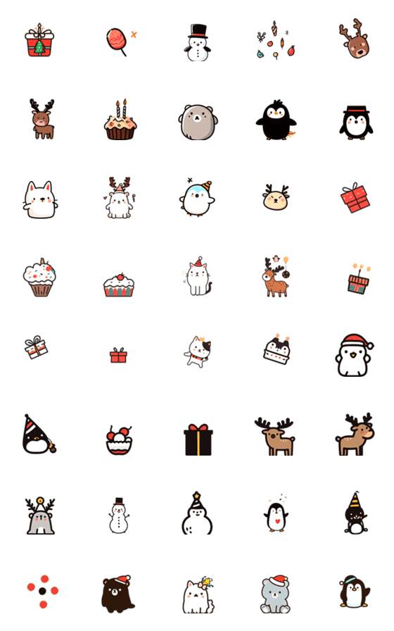 [LINE絵文字]happy merry christmas santa snowman_06の画像一覧