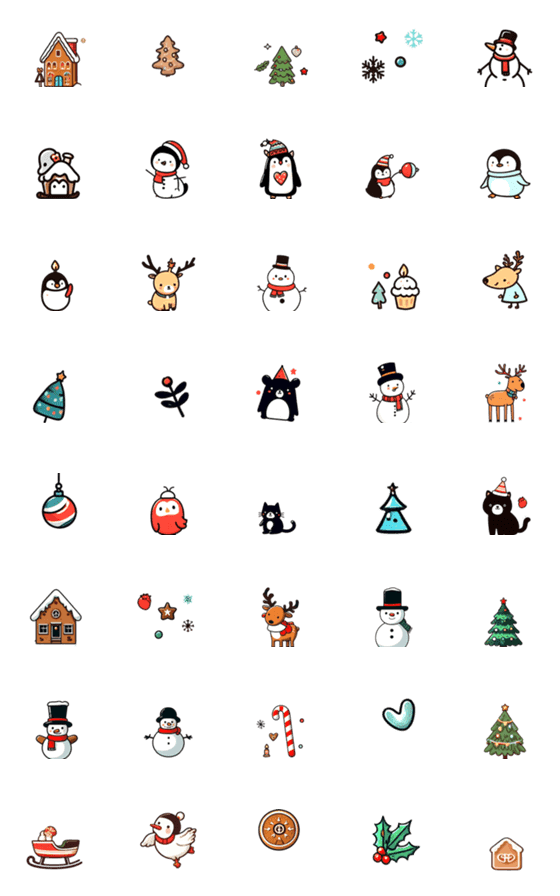 [LINE絵文字]happy merry christmas santa snowman_08の画像一覧