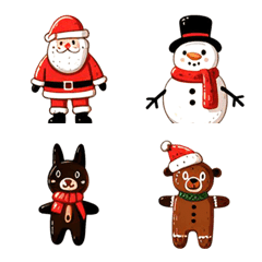 [LINE絵文字] happy merry christmas santa snowman_14の画像