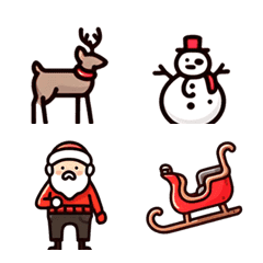 [LINE絵文字] happy merry christmas santa snowman_18の画像