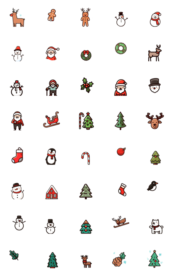 [LINE絵文字]happy merry christmas santa snowman_18の画像一覧