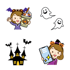 [LINE絵文字] ハロウィン♡カチューシャの画像