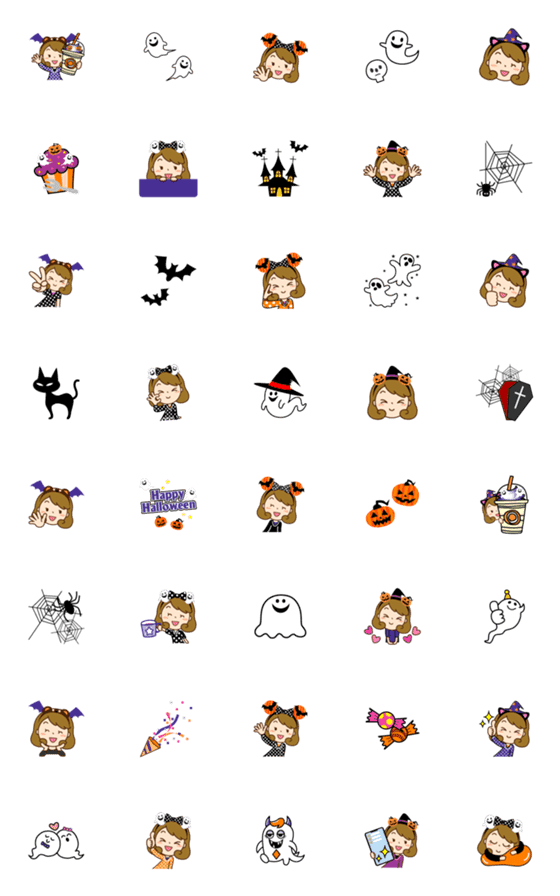 [LINE絵文字]ハロウィン♡カチューシャの画像一覧