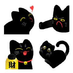 [LINE絵文字] A cat passes by X black catの画像