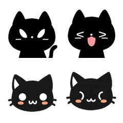 [LINE絵文字] 黒猫エモートコンステッカーの画像