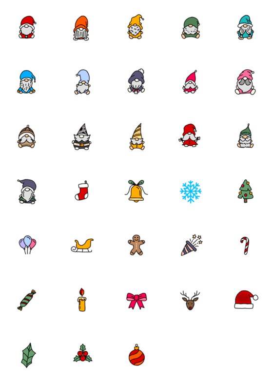 [LINE絵文字]Little Christmas dayの画像一覧