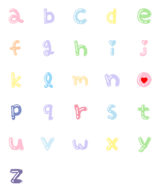 [LINE絵文字]Emoji  a-z (Edited version)の画像一覧