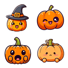 [LINE絵文字] ハロウィンのかわいいかぼちゃの画像