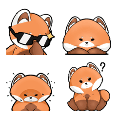 [LINE絵文字] Emoji Red Panda: The chubby red pandaの画像