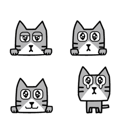 [LINE絵文字] 動く！！カク猫の絵文字 3【修正版】の画像