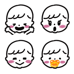 [LINE絵文字] シンプルでかわいい赤ちゃん／子ども絵文字の画像