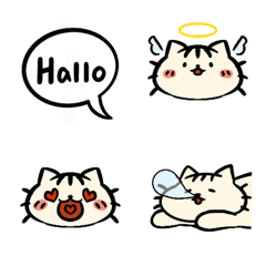 [LINE絵文字] Meowhallo Daily Emoji |2023 LET'S DRAW ！の画像