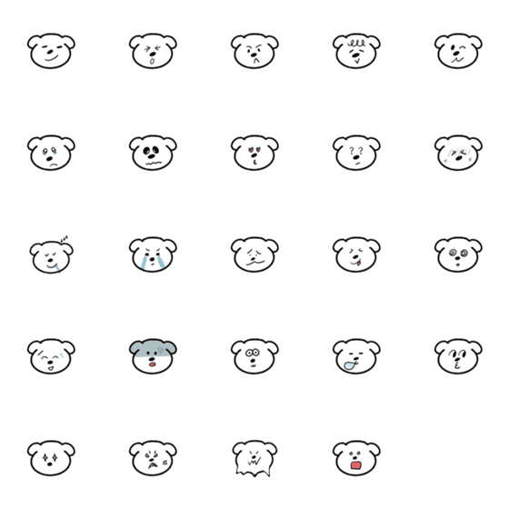 [LINE絵文字]Dog bear3.0 re-releaseの画像一覧