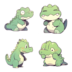 [LINE絵文字] Mischievous Crocodile emojiの画像