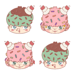 [LINE絵文字] Cherry ＆ Mint Emojiの画像