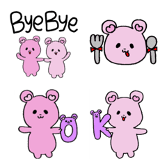 [LINE絵文字] ♡PINKUMA♡の画像