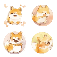 [LINE絵文字] Cute Shiba Inu！！の画像